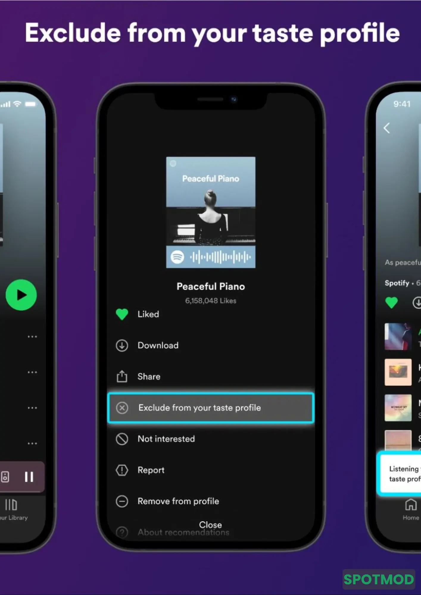 Spotify Premium Mod Feature: Exclude Music