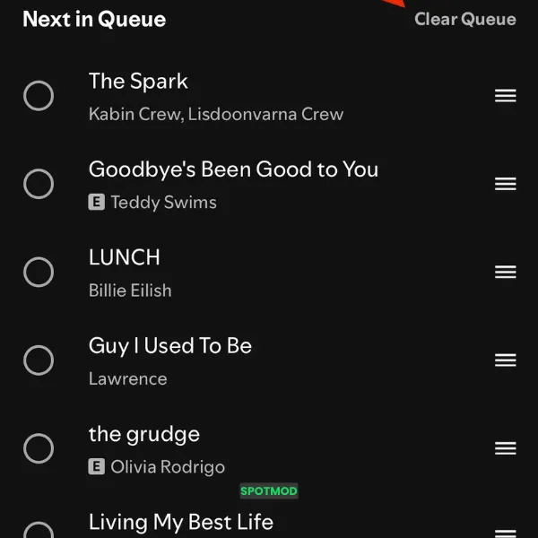 Premium Features: Organize Listening Queue