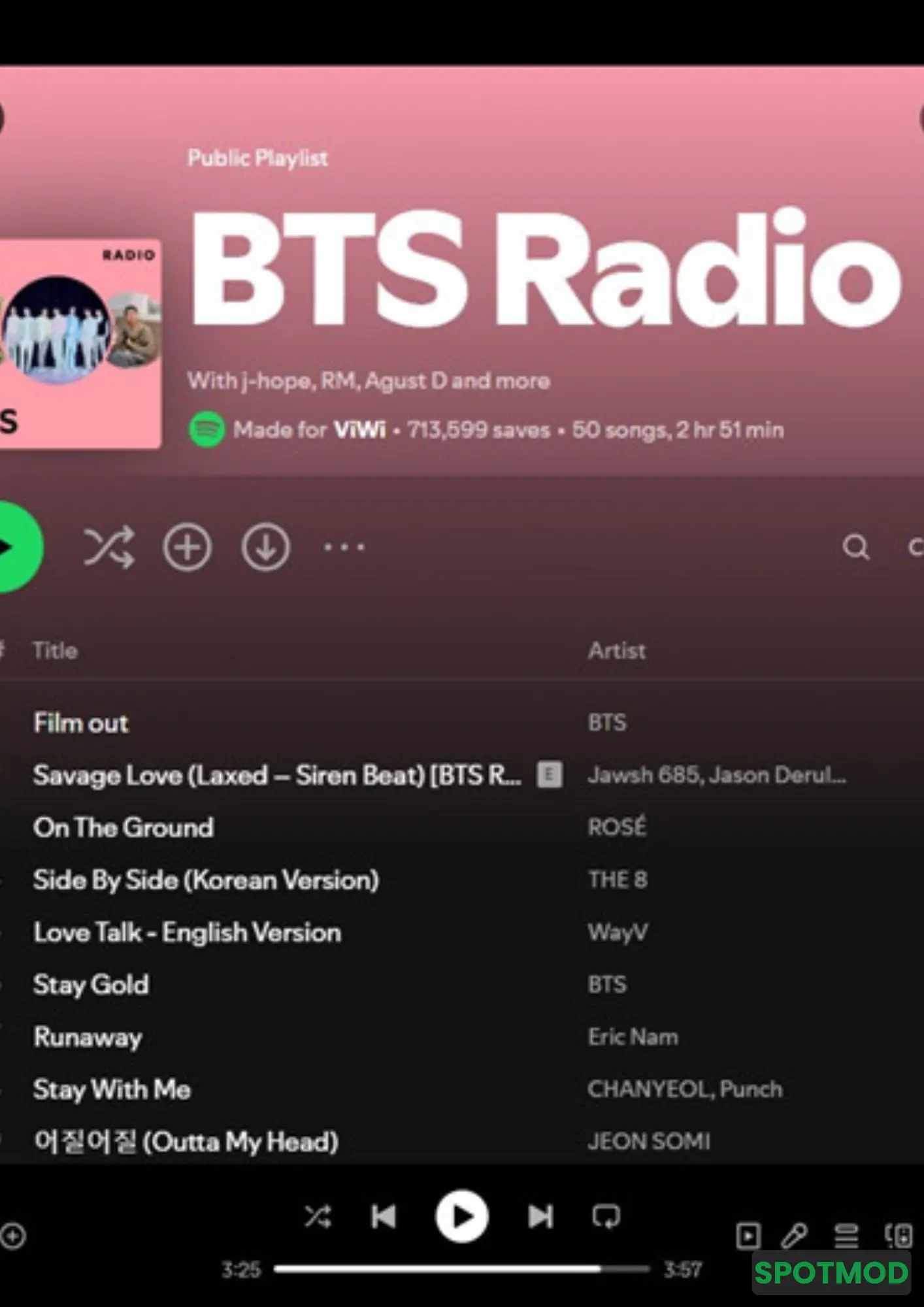 Spotify Premium Mod Feature: Radio Tracks
